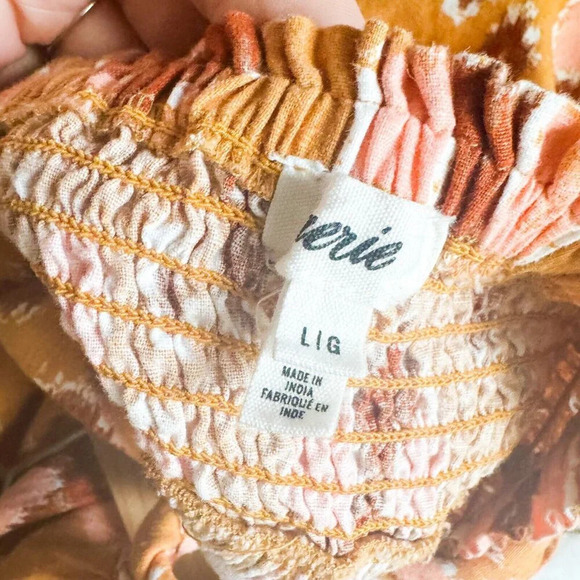 Aerie Southwetsern Summer Boho Maxi  Linen Blend Dress L - Picture 7 of 7